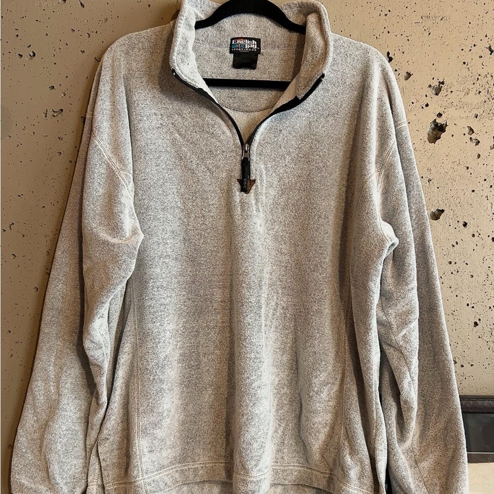 Vintage English Bay Sportswear Gray Zip Up Sweater Fleece Comfort